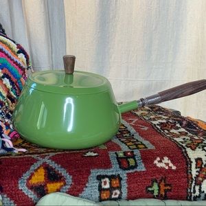 60s Avocado Green Fondue Pot